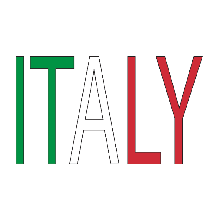 Italy sign in green white and red