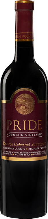 Pride Mountain Sonoma/Napa Reserve Cabernet Sauvignon 2017 Wine Bottle